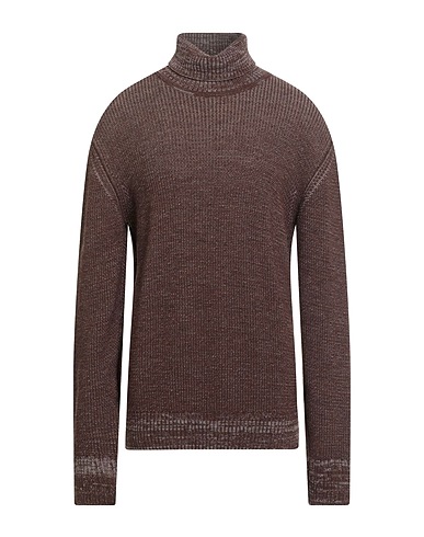BOMBOOGIE Polo neck Chocolate brown 50% Acrylic, 50% Wool