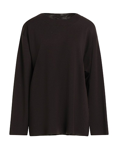 ROBERTO COLLINA Jumper Dark brown 100% Merino Wool