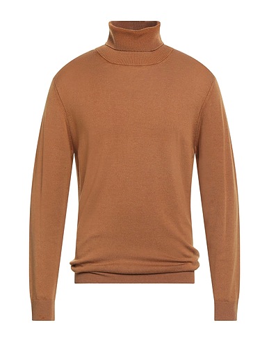 DONDUP Polo neck Tan 100% Merino Wool