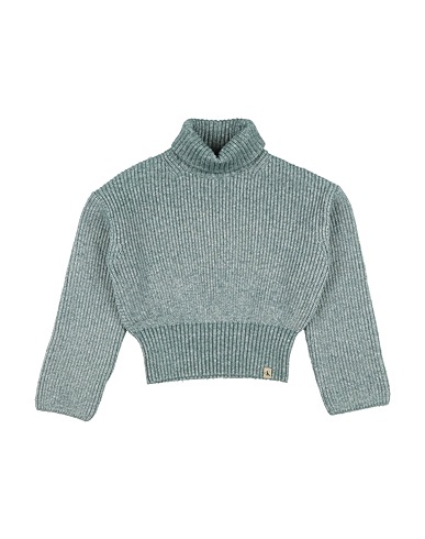 CALVIN KLEIN JEANS Polo neck Green 62% Polyester, 25% Wool, 13% Polyamide