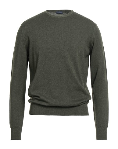 HINDUSTRIE Jumper Military green 75% Super 120s Wool, 15% Silk, 10% Cashmere