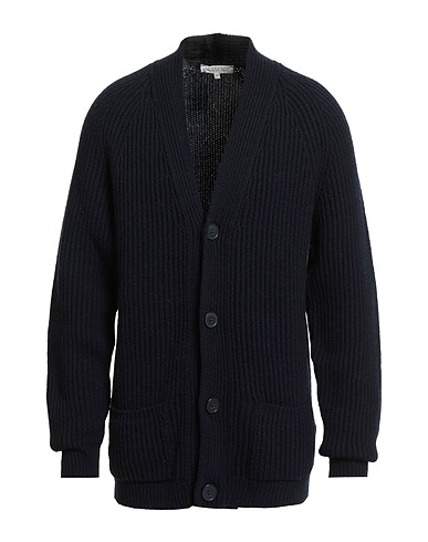 BRIAN DALES Cardigan Midnight blue 76% Wool, 18% Acrylic, 6% Cashmere