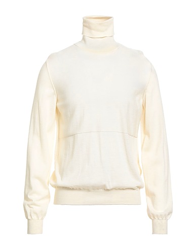 JIL SANDER Polo neck Ivory 100% Virgin Wool
