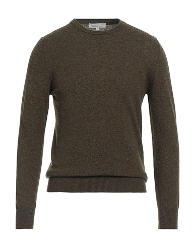 BRIAN DALES Pullover Verde militare 90% Lana, 10% Poliammide