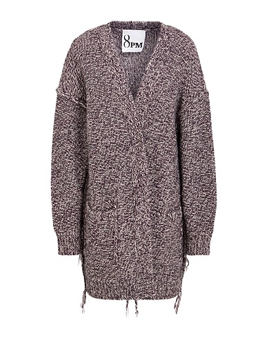 8PM Cardigan Dark purple 60% Acrylic, 15% Alpaca wool, 15% Wool, 10% Viscose