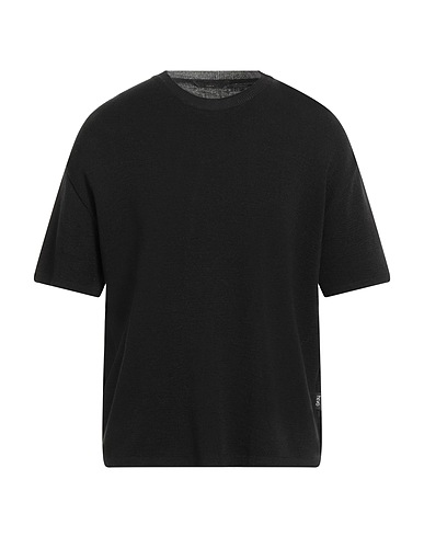 HEVÒ プルオーバー ブラック バージンウール 50% / アクリル 50%