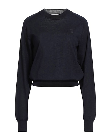 AMI ALEXANDRE MATTIUSSI Jumper Midnight blue 100% Merino Wool