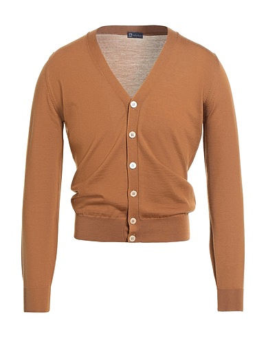 HINDUSTRIE Cardigan Cuir 100% Super 120s Laine