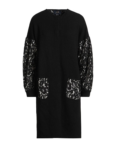 CAVALLI CLASS Cardigan Black 100% Virgin Wool, Polyamide, Viscose