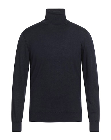 ANDREA FENZI Turtleneck Midnight blue 70% Merino Wool, 30% Silk