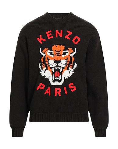 KENZO Jumper Black 93% Wool, 6% Cotton, 1% Nylon