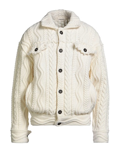 ATOMOFACTORY Cardigan White 62% Acrylic, 23% Wool, 10% Alpaca wool, 4% Polyamide, 1% Elastane