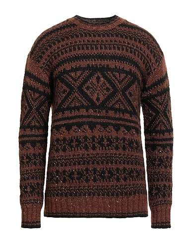 LANEUS Jumper Brown 31% Polyamide, 30% Alpaca wool, 20% Virgin Wool, 19% Polyester