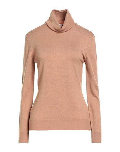 SIMONA CORSELLINI Polo neck Camel 100% Merino Wool