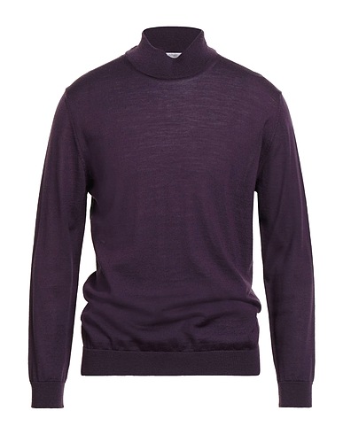 BELLWOOD Rollkragenpullover Pflaume 100% Merinowolle