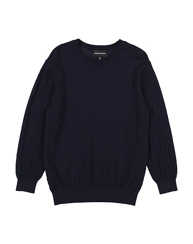 EMPORIO ARMANI Jumper Navy blue 50% Acrylic, 50% Virgin Wool
