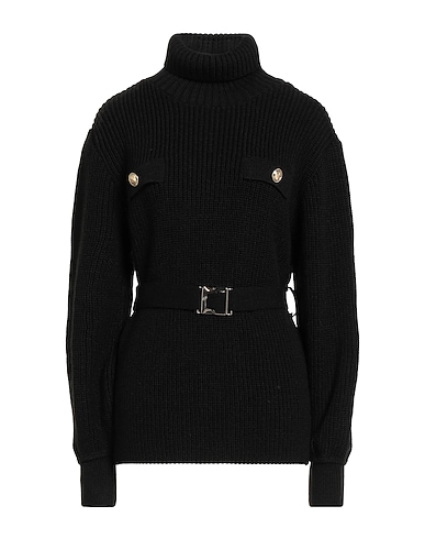 J·B4 JUST BEFORE Polo neck Black 70% Acrylic, 30% Wool