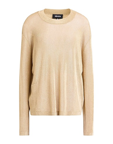 SER.O.YA Pullover Oro 74% Viscosa, 26% Fibra di metallo