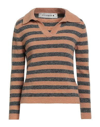 SHIRTAPORTER Jumper Light brown 47% Polyamide, 30% Wool, 20% Alpaca wool, 3% Elastane