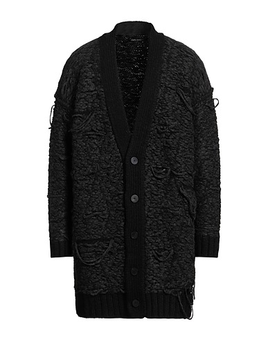 ISABEL BENENATO Cardigan Charcoal 68% Alpaca wool, 22% Polyamide, 10% Wool