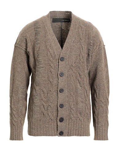 ISABEL BENENATO Cardigan Tortora 54% Lana Merino, 22% Lana di yak, 19% Poliammide, 5% Elastan