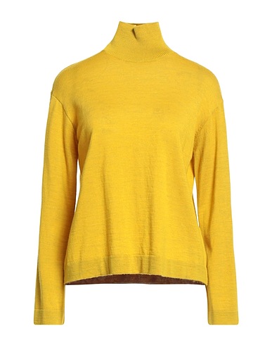 MALÌPARMI Rollkragenpullover Limettengrün 100% Wolle