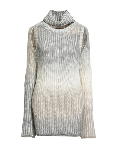 DONDUP Polo neck Light grey 61% Acrylic, 33% Wool, 6% Alpaca wool