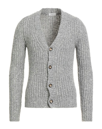 BECOME Cardigan Light grey 55% Acrylic, 23% Wool, 22% Polyamide