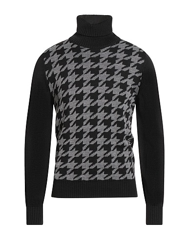 PHILOTINTO Turtleneck Black 50% Merino Wool, 50% Acrylic