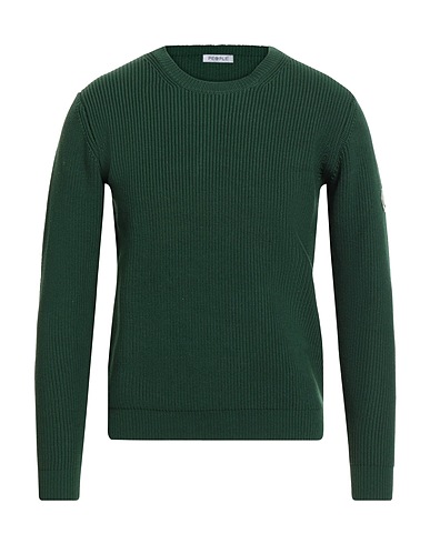 PEOPLE OF SHIBUYA Pullover Vert foncé 85% Coton, 15% Nylon