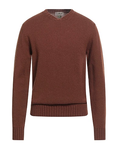 IRISH CRONE Jumper Brown 100% Wool