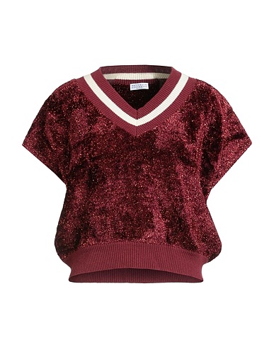 BRUNELLO CUCINELLI Sweater Burgundy 59% Viscose, 23% Polyamide, 18% Polyester