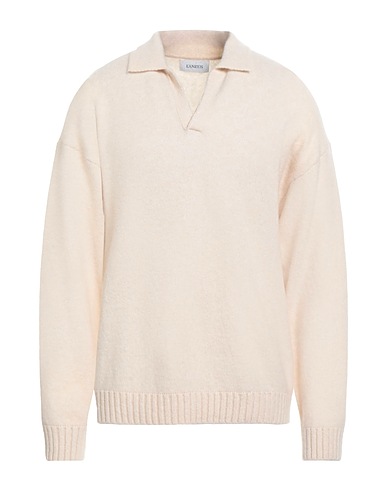 LANEUS Cashmere jumper Beige 71% Cashmere, 19% Silk, 10% Polyester