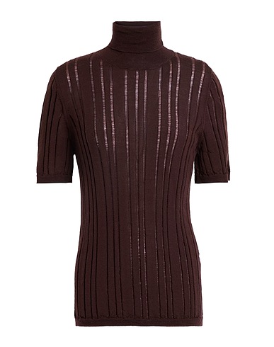 GRIFONI Turtleneck Dark brown 100% Virgin Wool
