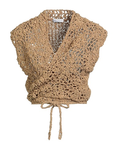 BRUNELLO CUCINELLI Shrug Brown 82% Cotton, 18% Polyamide