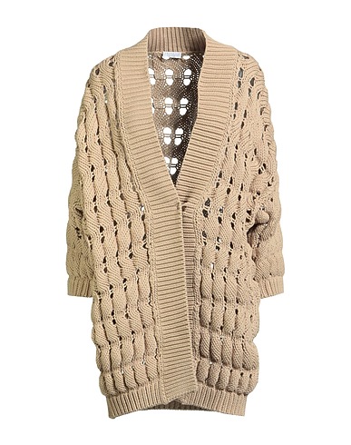 BRUNELLO CUCINELLI Cardigan Beige 76% Cotton, 24% Polyamide
