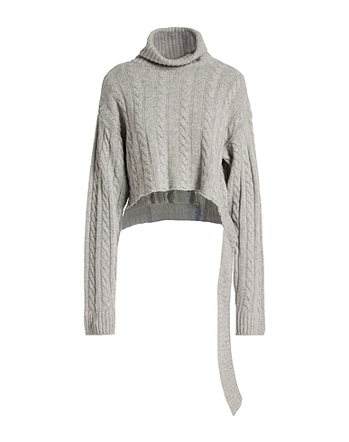 MAR DE MARGARITAS Polo neck Light grey 40% Viscose, 30% Polyamide, 25% Wool, 5% Cashmere