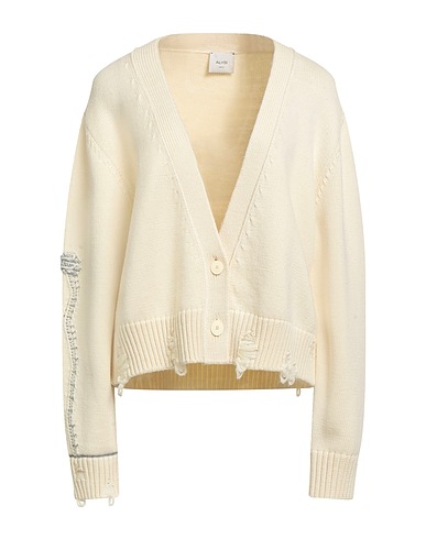 ALYSI Cardigan CRÈME Ivory 90% Wool, 7% Polyester, 2% Viscose, 1% Polyamide