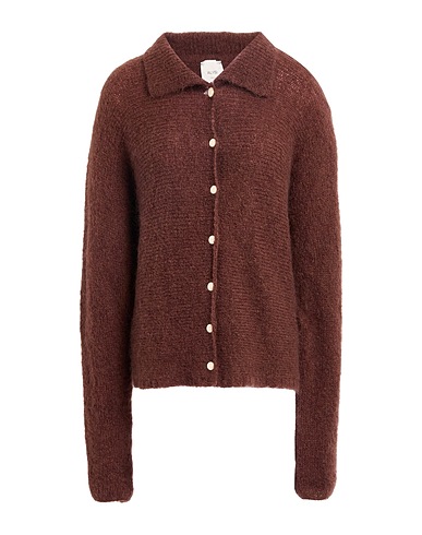 ALYSI Cardigan Brown 53% Mohair wool, 45% Polyamide, 2% Elastane