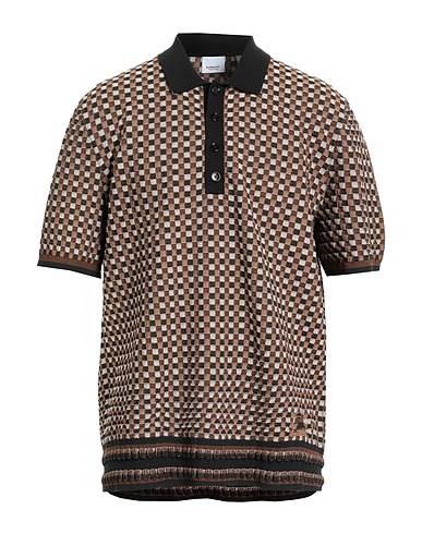 BURBERRY Pullover Chocolat 52% Polyester, 34% Coton, 14% Viscose, Polyamide, Élasthanne
