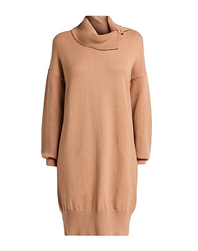LIU •JO Short dress Camel 51% Viscose, 31% Polyester, 18% Polyamide