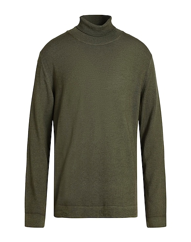 BLAUER. Turtleneck Military green 100% Wool