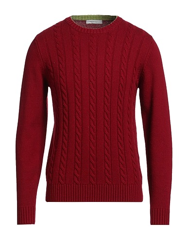 DIKTAT Jumper Burgundy 32% Cotton, 24% Viscose, 20% Merino Wool, 20% Polyamide, 4% Cashmere