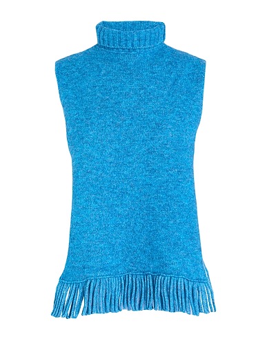 MALÌPARMI Polo neck Azure 34% Wool, 34% Polyamide, 22% Acrylic, 8% Alpaca wool, 2% Elastane