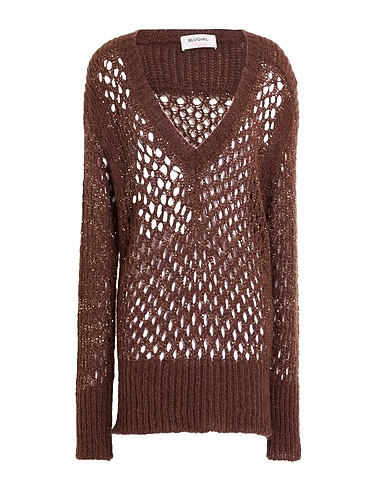 BLUGIRL Pullover Schokobraun 42% Polyamid, 23% Acryl, 18% Polyester, 17% Mohairwolle