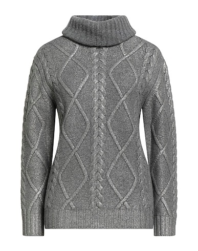 HERNO Polo neck Grey 100% Wool, Polyester, Cotton