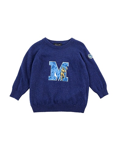 MONNALISA Jumper Navy blue 40% Viscose, 30% Polyamide, 25% Wool, 5% Cashmere