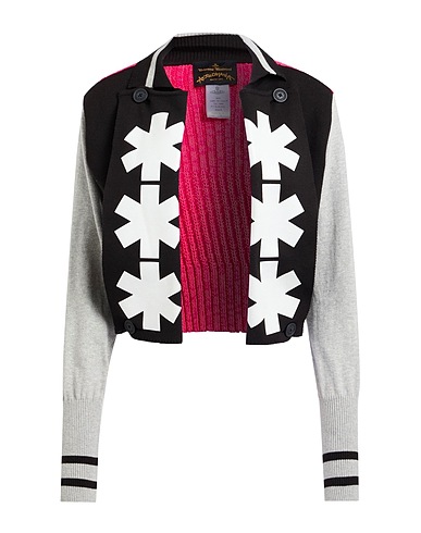 VIVIENNE WESTWOOD ANGLOMANIA Cardigan Black 90% Cotton, 10% Wool, Polyester