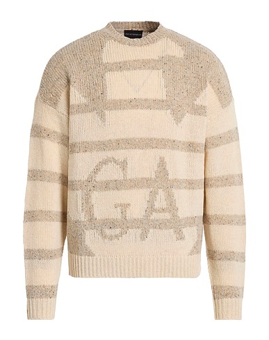 EMPORIO ARMANI Sweater Beige 80% Virgin Wool, 20% Polyamide