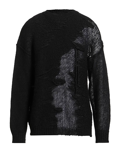 ISABEL BENENATO Pullover Nero 59% Lana di alpaca, 23% Poliammide, 9% Lana mohair, 9% Lana